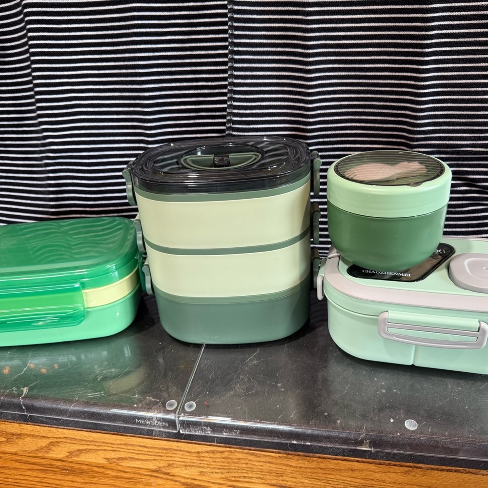 Green and Gray Lunch Box Collection